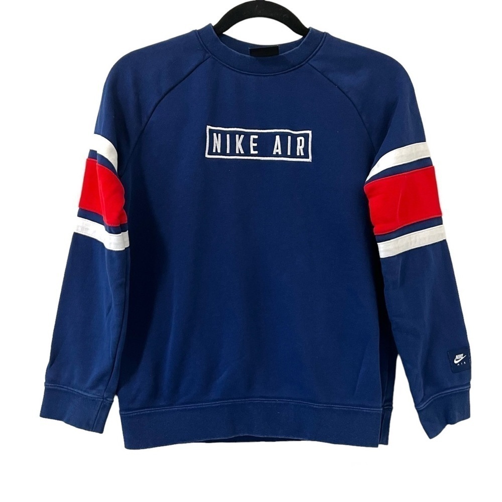 Nike Air Navy Blue Red & White‎ Logo Pullover Sweatshirt